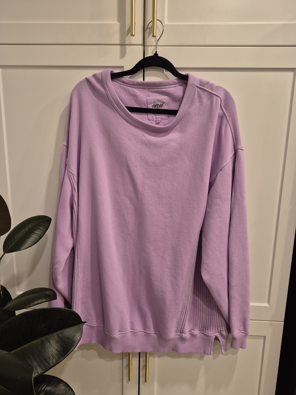 aerie Lavender Oversized Crewneck Sweatshirt